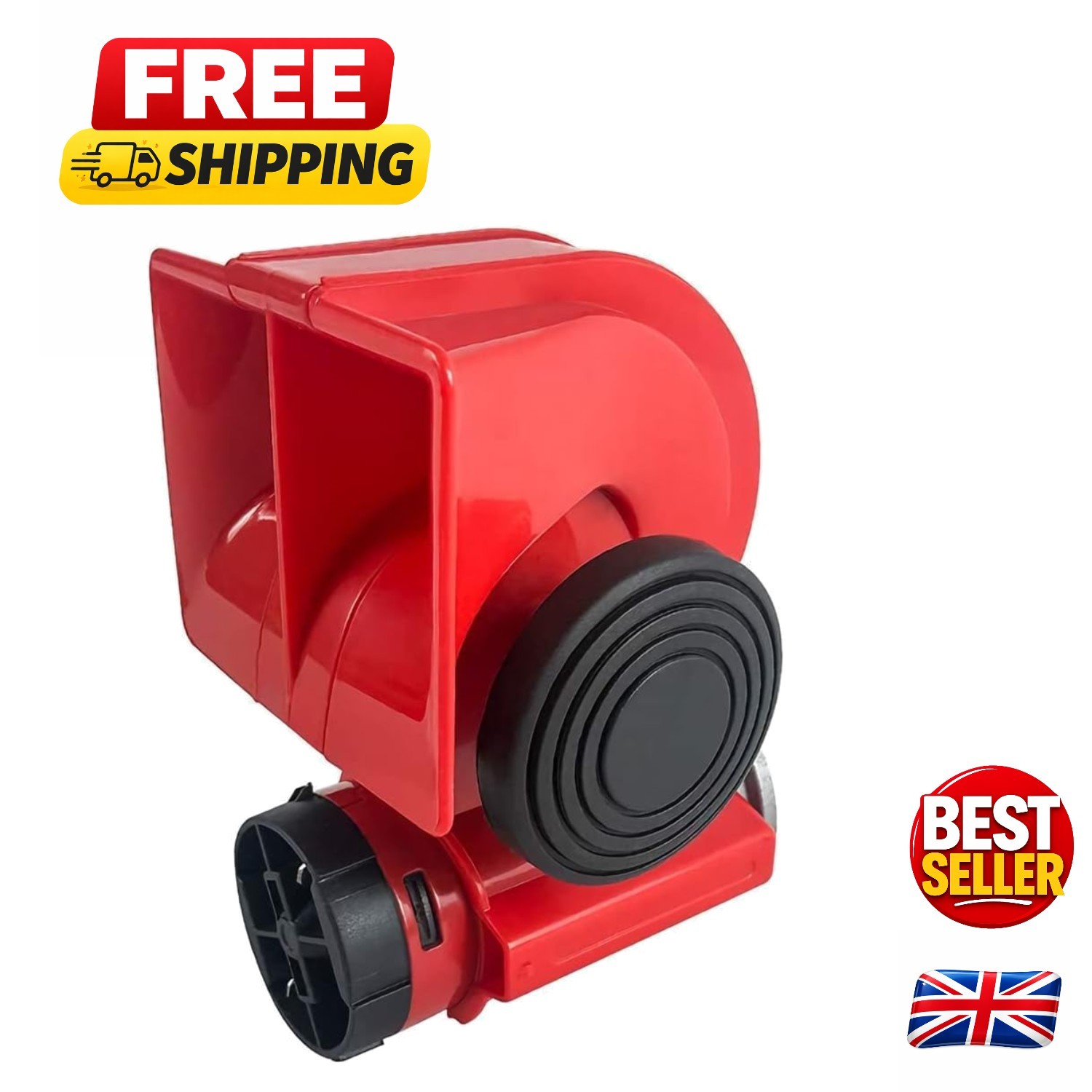 12V Snail Horn - 150dB Super Loud Air Horn for Trucks, SUVs & Motorcycles