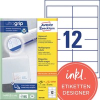 Avery Zweckform Universal-Etiketten, 97 X 42,3 Mm, Weiß 1 Bis 12X Spare Bis 13%