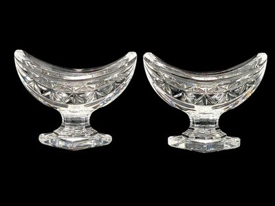 PAIR OF WATERFORD CRYSTAL OPEN SALT CELLARS (NO BOX)