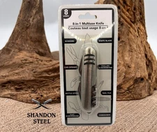 8-in-1 Multi Use Knife 8 Uses New Sealed Package Scissor Knife File Screw Driver