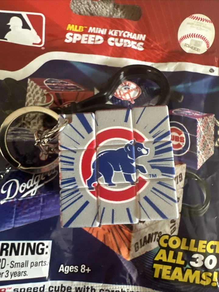 2025 MLB Baseball Mini Keychain Speed Cubes Chicago Cubs Rubik’s - Image 3 of 4