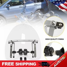 x 17" Clear Windshield Windscreen For Harley Honda Suzuki Yamaha Kawasaki 17 19"