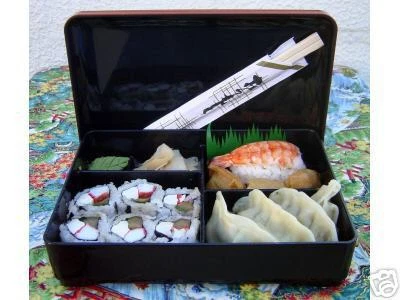Small Bento Box JAPANESE Asian THEME sushi NEW dishes LID boxes US SELLER buy1+