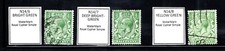 GEORGE V 1912-24 ROYAL CYPHER SG N14- 6-7- 8 GREEN SHADES FINE USED