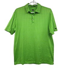 Nike Dri Fit Men's Tiger Woods Collection Checkered Golf Polo Green XL