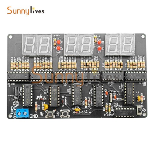 6 Digits DIY Clock Kit DIY Electronic Alarm Clock Soldering Practice Kit w/ Case - Picture 7 of 48