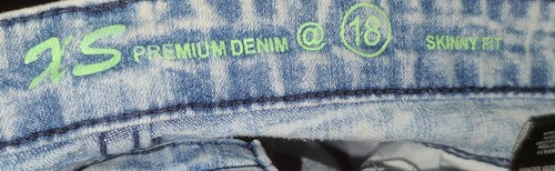 XS Premium Denim Moto Skinny Fit Blue Juniors Size 18 - Picture 4 of 4