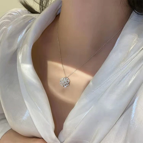 Collana Portafortuna "Amore e Fortuna" | Argento 925 rifiniture in oro e zirconi - Foto 3 di 7