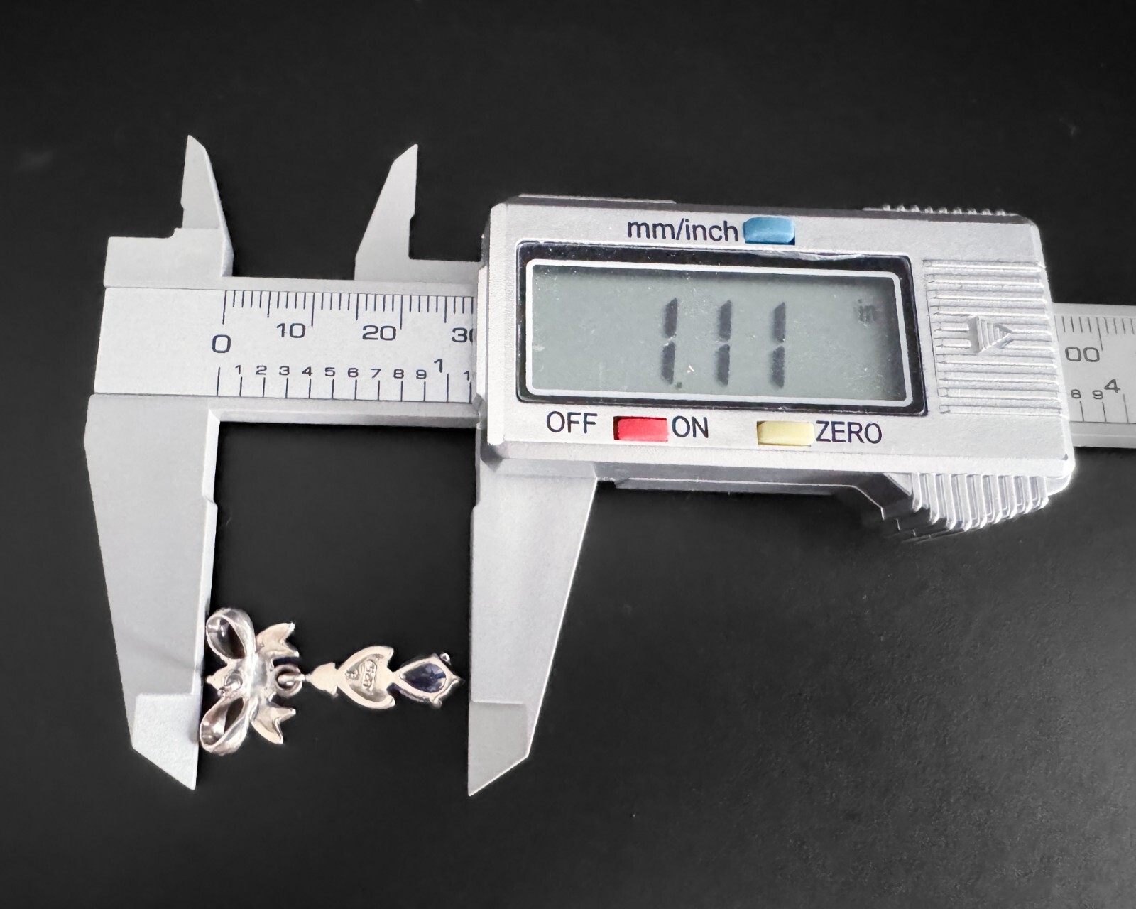 Genuine Sterling Silver Solid Amethyst Dangle Bow… - image 5