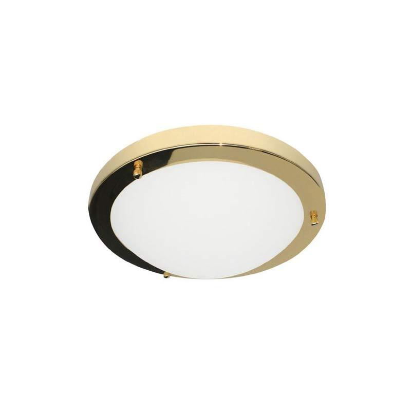 Forum Spa Delphi Large 18W LED Flush Ceiling Light Brass