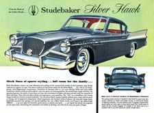 1957 Studebaker Silver Hawk Auto Dealer Showroom 12x18 Poster Classic Car Style