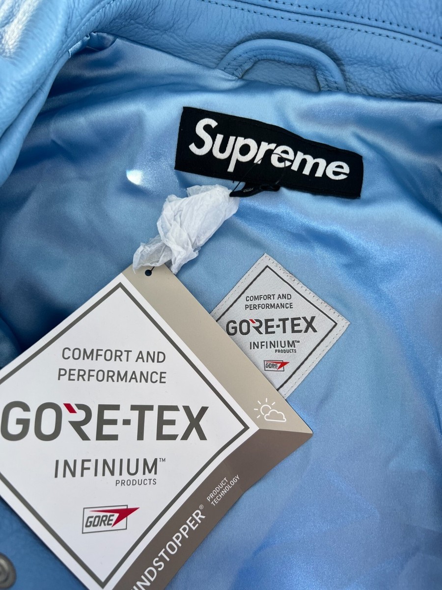 Supreme Gore-Tex Infinium Windstopper Leather Varsity Jacket Supreme Gore-Tex Infinium Windstopper Leather Varsity Jacket