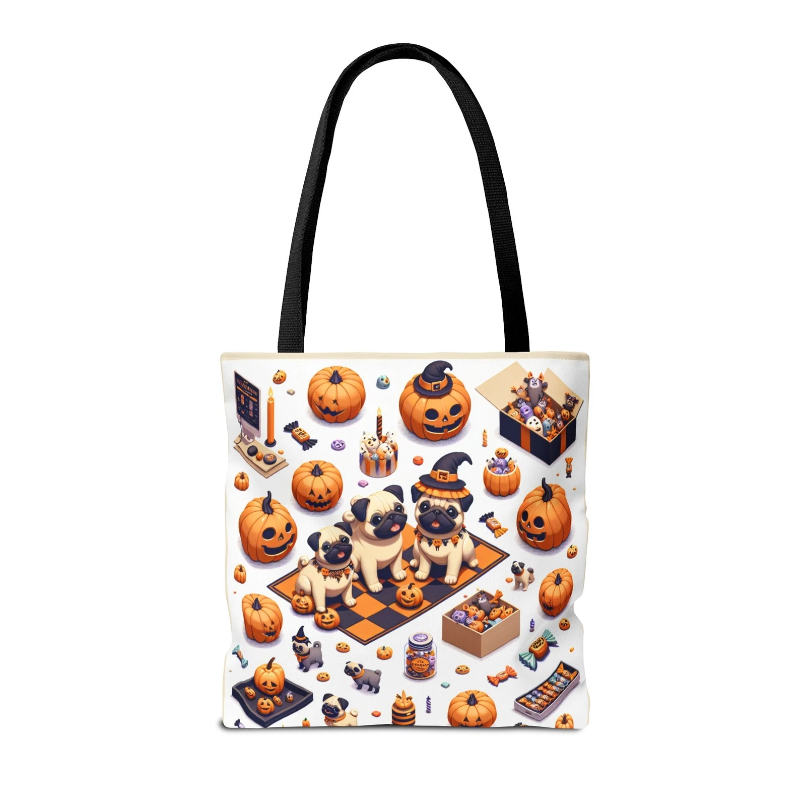 Halloween and Pugs Tote Bag