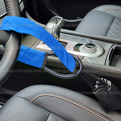 Blue Car Steering Wheel Lock Anti-Theft Security System Auto Lock Universal