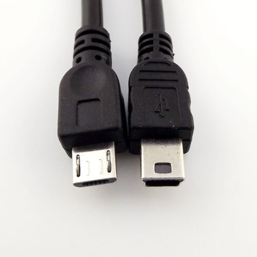 Micro USB 2.0 5 Pin Male To Mini 5 Pin Male Data Sync Charge Adapter Cable 1FT - Picture 4 of 8