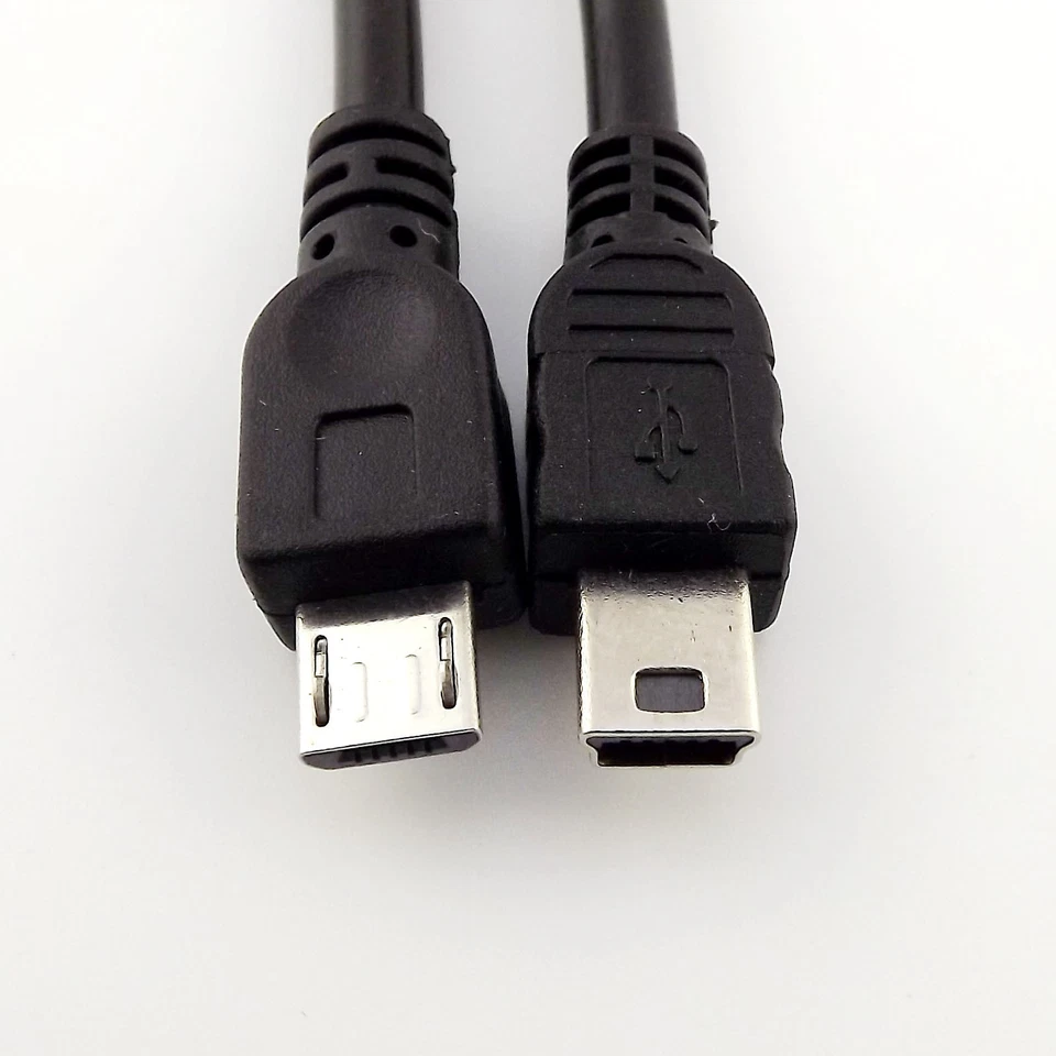 Micro USB 2.0 5 Pin Male To Mini 5 Pin Male Data Sync Charge Adapter Cable 1FT - Image 4 of 4