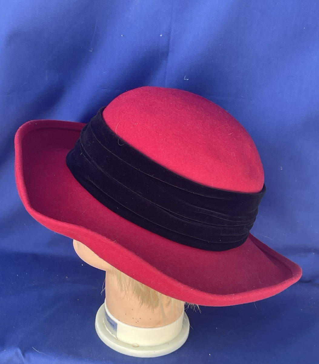 Vintage IMPORTINA Bollman Hat Doeskin 100% Wool Scarlett O  display picture 1