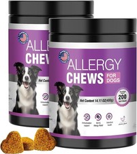 Dog Allergy Chews 400 PCs,Itch and Allergy Chew for Dogs, Relief for Itchy Sk...