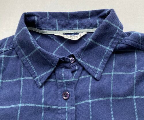 Mountain Khaki Womens Small Soft Flannel Button Up Shirt Blue Light Blue Plaid - Picture 4 of 5