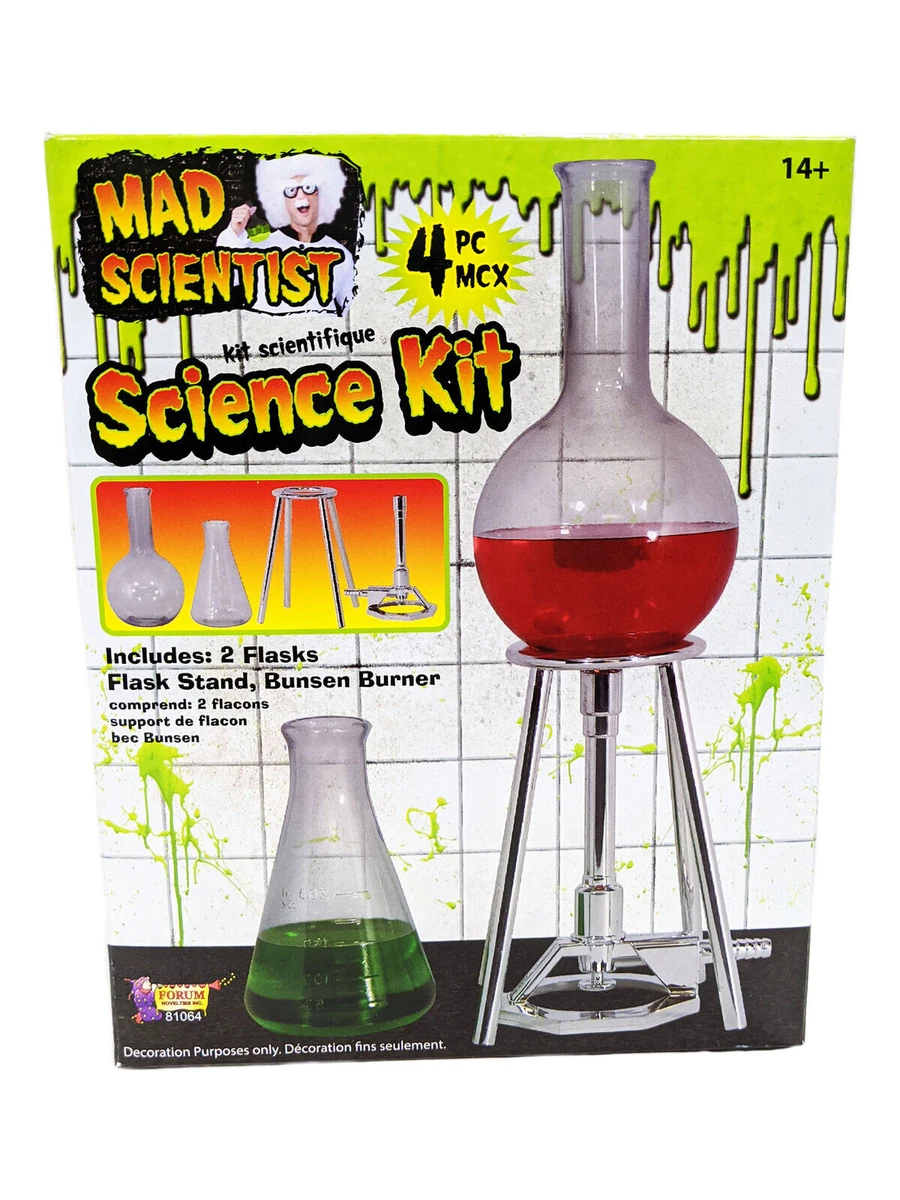 Deranged Scientist Science Kit flask stand burner stage movie