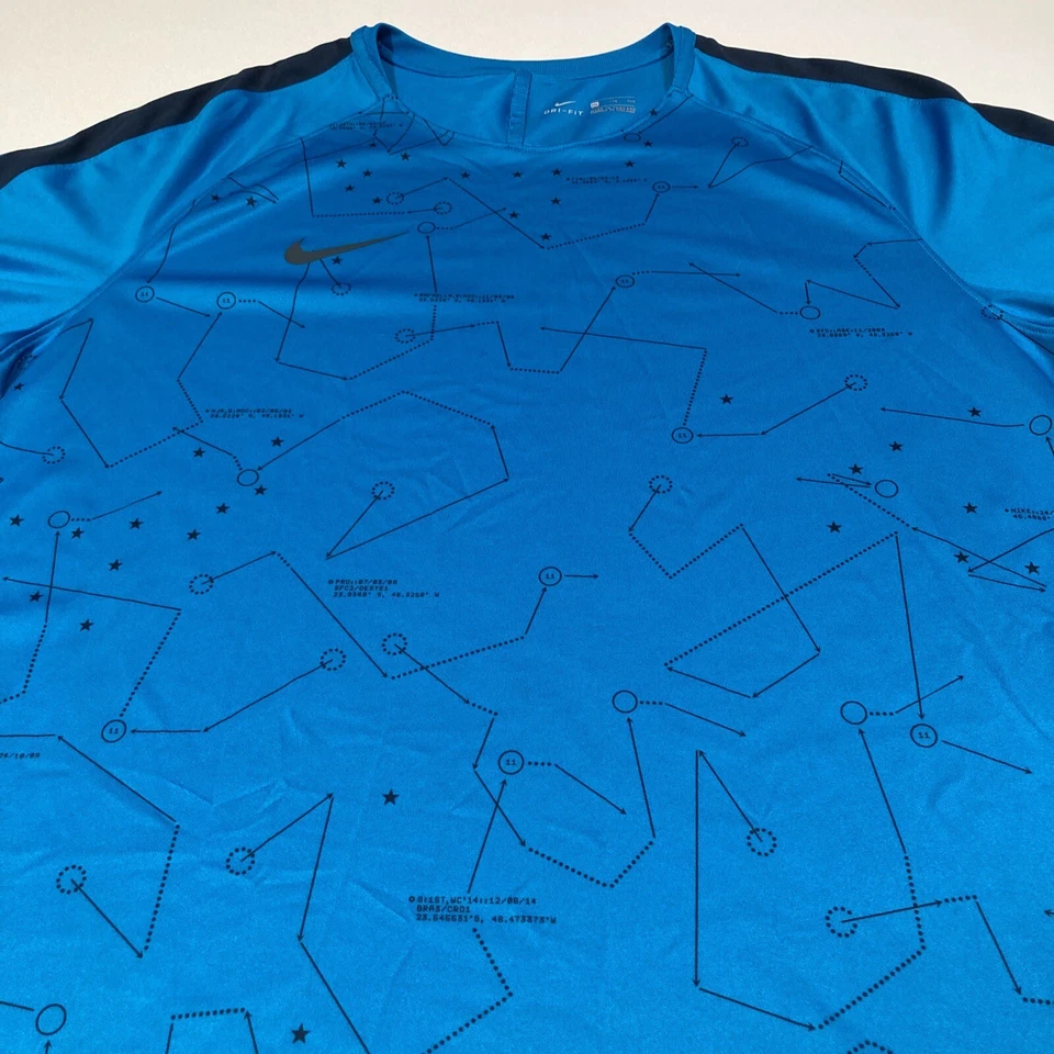Camisa Neymar Jr. Para Hombres Talla 2XL XXL Azul Nike Escuadrón Fútbol Entrenamiento Dri-Fit Foto 3 de 4