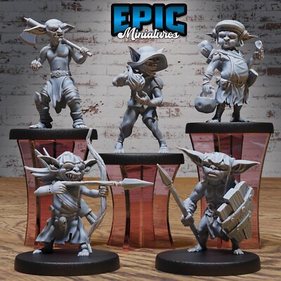 Epic Miniatures 28mm - GOBLIN CAMP VILLAGERS Dungeons and Dragons DnD Miniatur