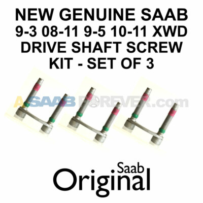NEW GENUINE SAAB DRIVE SHAFT SCREW KIT 9-3 9-5 XWD 08-11 OEM SET OF 3 13324897