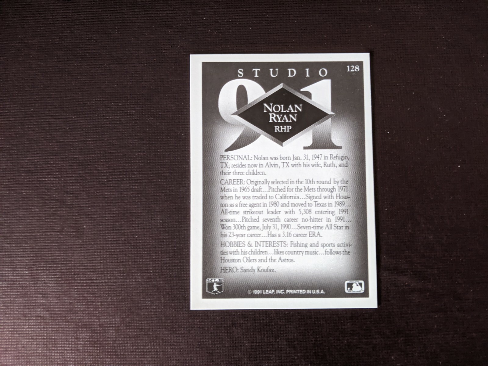 Nolan Ryan Single Baseball Cards 1971 - 1994 Donruss Topps Leaf Upper Deck - Picture 43 of 75