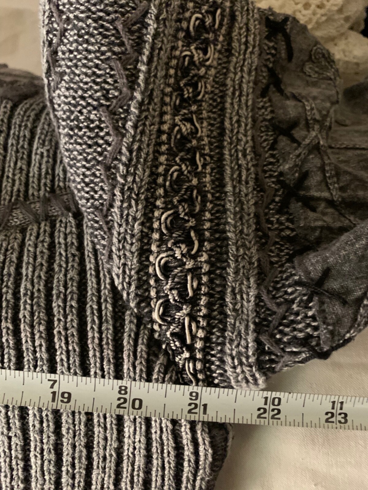 Sandy Starkman knit jacket gray large - image 12