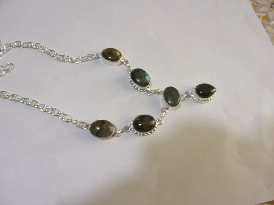 catenina in argento con labradorite - Immagine 2 di 4