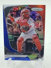 2020 Deivy Grullon Rookie Rc Panini Prizm Red White Blue Refractor SP