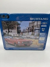 FX Schmid Ford Mustang Race Day 1000 Piece Jigsaw Puzzle 78148 100 Year Tin 2002