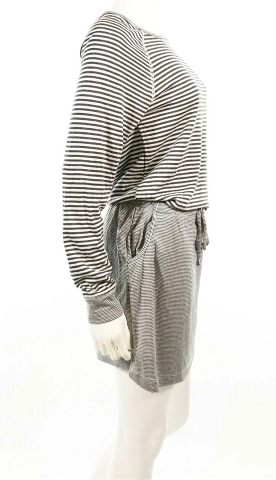 Tart Striped Womens Long Sleeve Casual Shift Dress Grey/White Size Small - Image 2 of 3