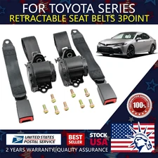 2pcs 140'' 3 Point Retractable Car Seat Lap Belt For Toyota FJ Cruiser 2007-2014