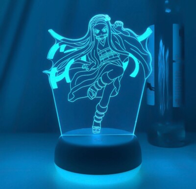 Nezuko led neon anime home, room, decor, dorm, apartment, light