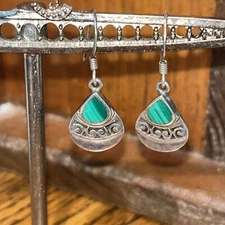 Boma Vintage Pierced 925 Sterling Scroll Earrings
