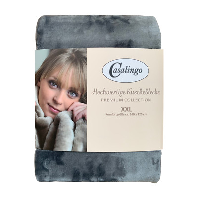 Flanell Kuscheldecke/ Wohndecke, XXL, 160 x 220 cm