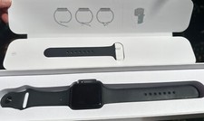Apple MTF32LLA Watch Series 3gps 42 Mm Space Gray Aluminum With Black Silicone  