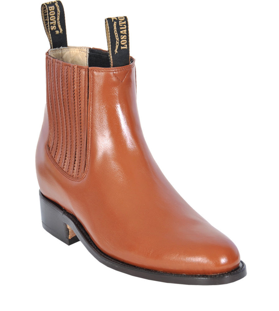 Los Altos Men's Round Toe Leather Short Boots - Honey 50B2151 main image 1
