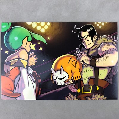 Lab Zero Games Skullgirls Encore Beowulf & Cerebella Indiegogo Limited Postcard