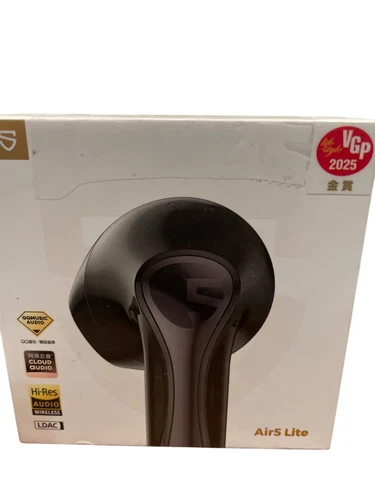 Soundpeats Air5 Lite Black Wireless Earbuds Bluetooth Hi-Res Audio