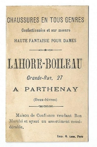 L' accusé et sa victime - - Chromo Lahore-Boileau - Trade card - Imagen 2 de 2