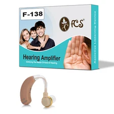 FCS F-138 Instant fit BTE Hearing Amplifier Mild to Moderate Hearing Loss
