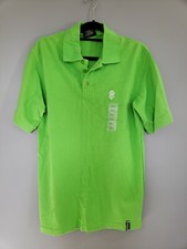 NEW NWT South Pole Men's Short Sleeve Polo Green Solid Small