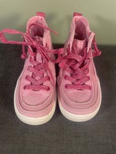     BILLY Footwear Kids High Top Zipper Fashion Sneakers Lace-Up Fit Pink 8
