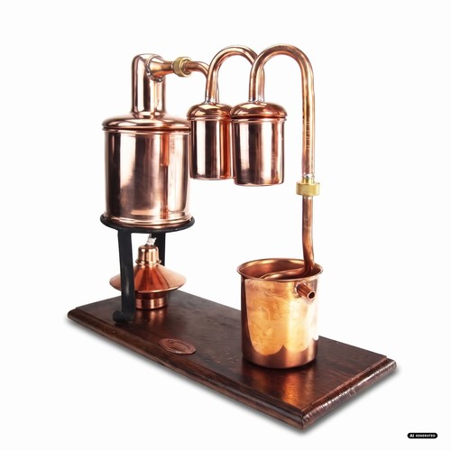 CopperGarden® KARIBIK 0,5 Liter | Doppelretorten RUM Destille + Spiritusbrenner