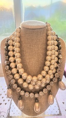 Heidi Daus Triple Pearl Necklace