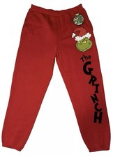 The Grinch Grinchmas Red Jogger Sweatpants Women s Large New
