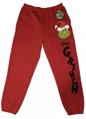 The Grinch Grinchmas Red Jogger Sweatpants Women s Large New