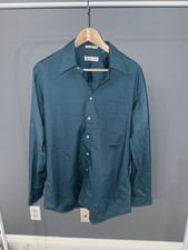 Vintage Christian Dior Blue Long Sleeve Button Up Mens Large